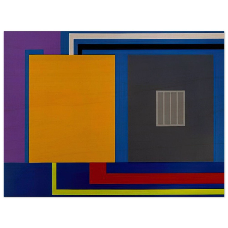 Peter Halley  A Perfect World  1993 Wood Print