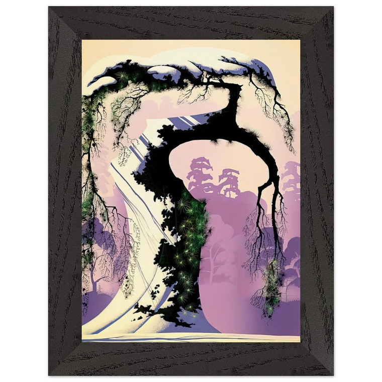 Eyvind Earle  Norway Pine Premium Wooden Framed Art Print / Poster
