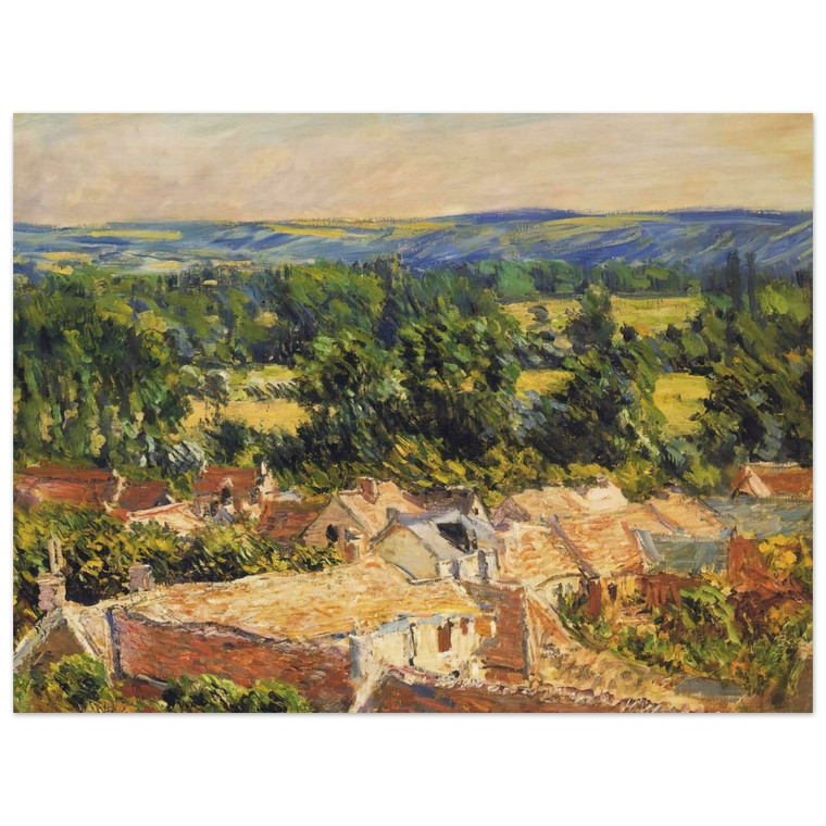 claude monet  View on village of Giverny Wood Print