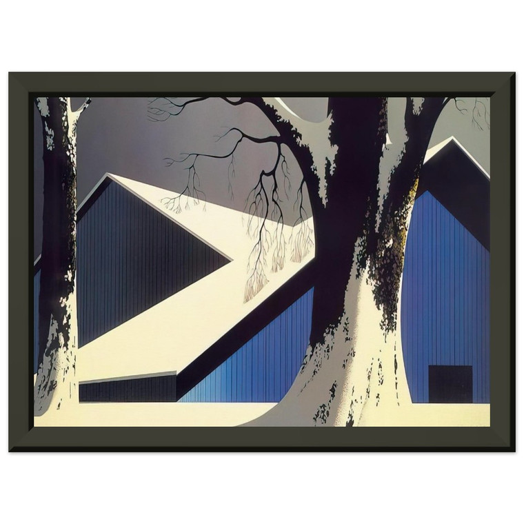 Eyvind Earle  Winter Quiet Premium Metal Framed Art Print / Poster