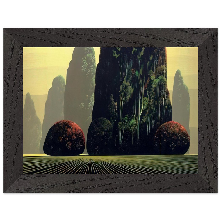 Eyvind Earle  Autumn Eucalyptus Premium Wooden Framed Art Print / Poster