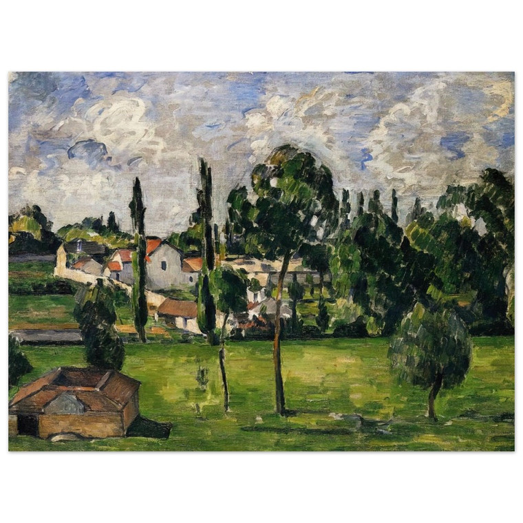 Paul Cezanne  Landscape with Waterline Wood Print