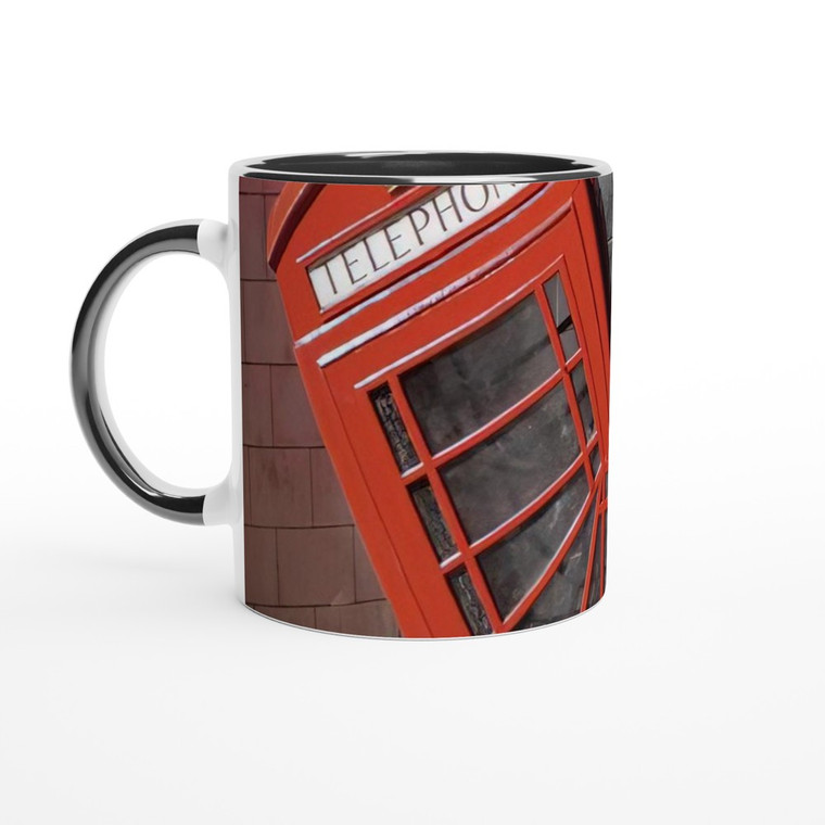 Banksy - VANDALISED PHONE BOX 2005 Ceramic Mug with Color Inside