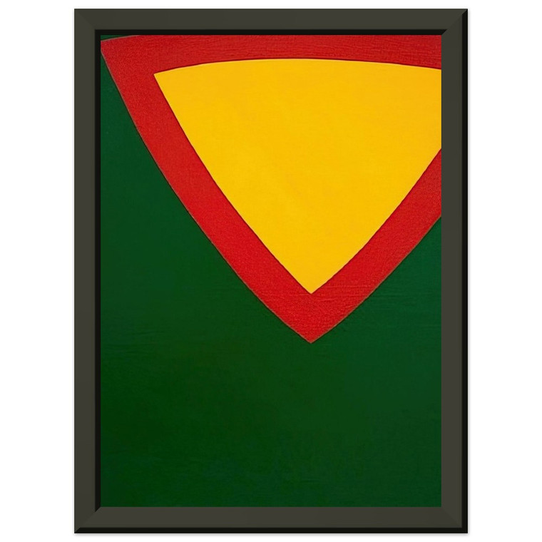 Al Held  Purple Triangle Premium Metal Framed Art Print / Poster