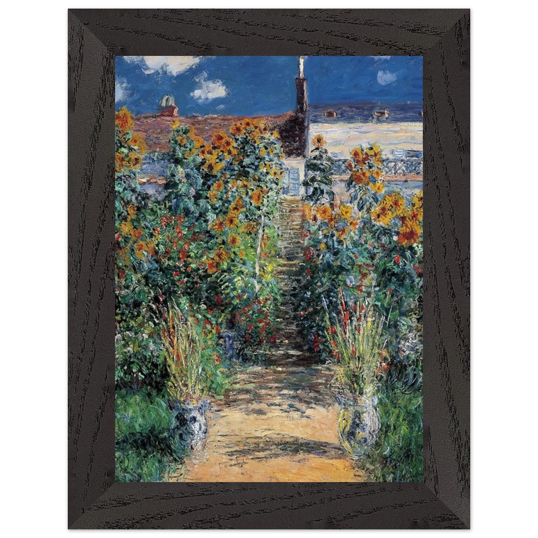 claude monet  The Garden at Vetheuil Premium Wooden Framed Art Print / Poster
