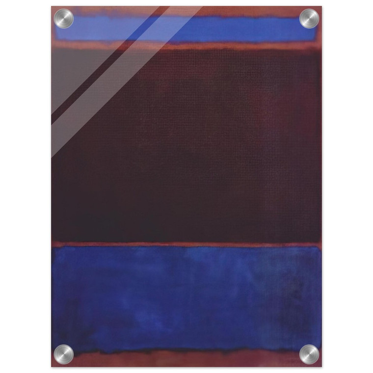 Mark Rothko  No 3 Bright Blue Brown Dark Blue on Wine  1962 Acrylic Print