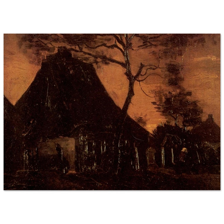 Vincent van Gogh  Cottage with Trees Fine Art Poster / Art Print