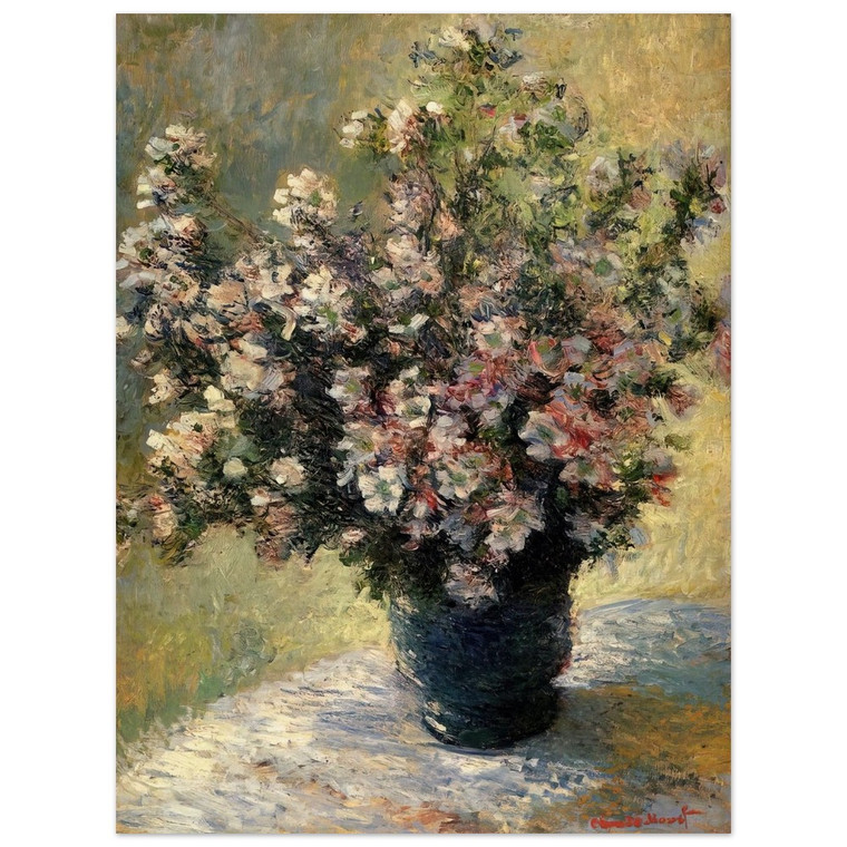 claude monet  VASE OF FLOWERS N3 Wood Print