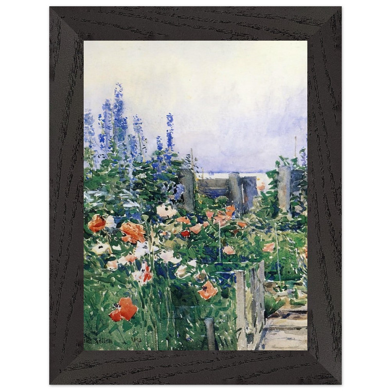 Childe Hassam  Home of the Hummingbird Premium Wooden Framed Art Print / Poster