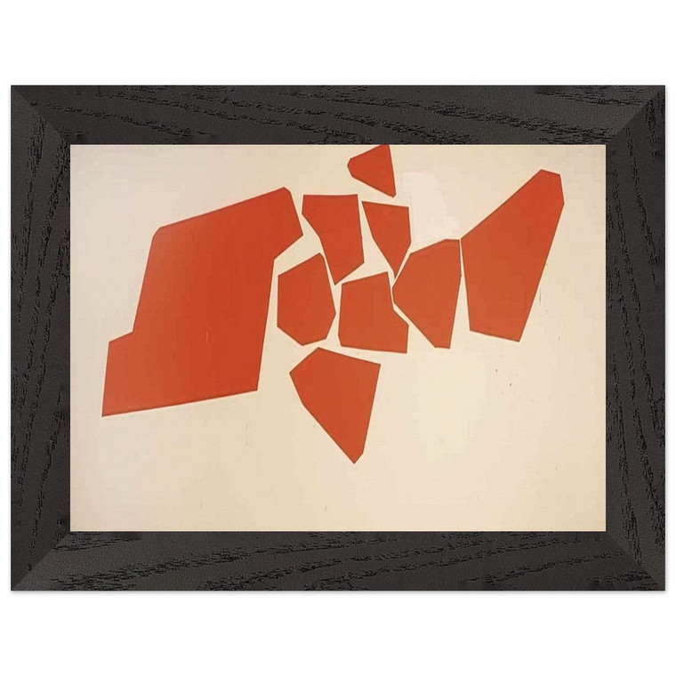 Robert Goodnough Frag Shapes 1968 Premium Wooden Framed Art Print / Poster
