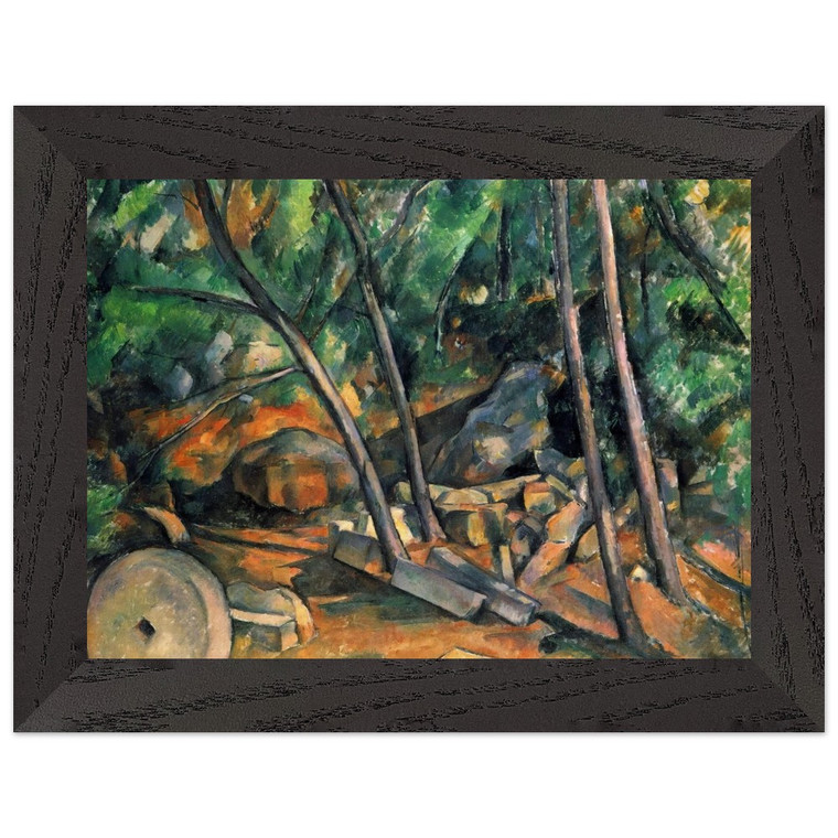 Paul Cezanne  Woods with Millstone Premium Wooden Framed Art Print / Poster