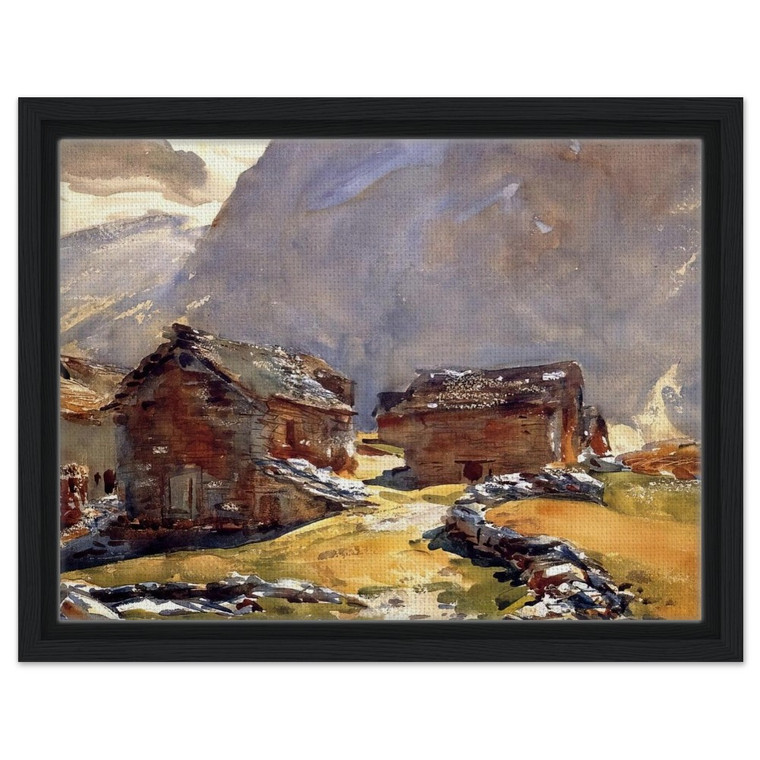 John Singer Sargent  Simplon Pass Chalets Framed Canvas