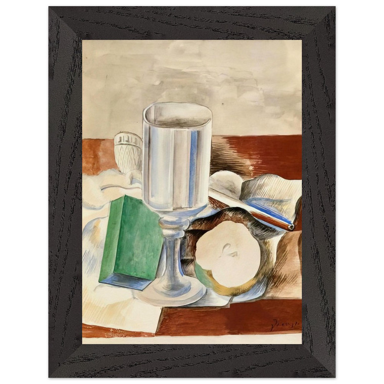 Pablo Picasso Still life Glass Apple 1914 Premium Wood Framed Art Print