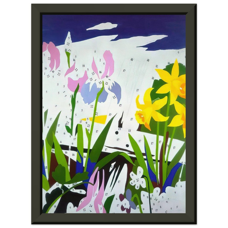Andy Warhol  Do It Yourself  Flowers  Premium Metal Framed Art Print / Poster