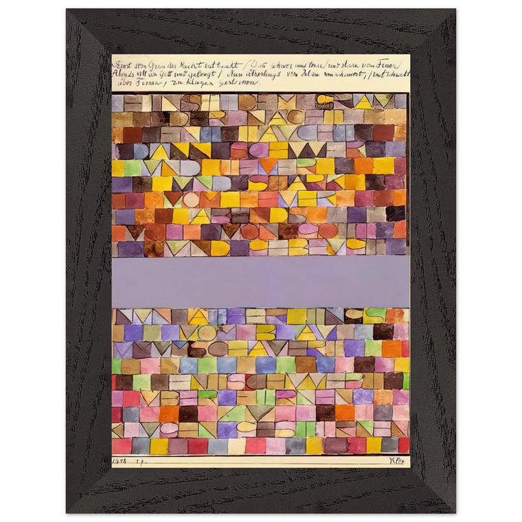 Paul Klee ONCE EMERGED FROM THE GRAY OF NIGHT 1918 Wood Framed Print