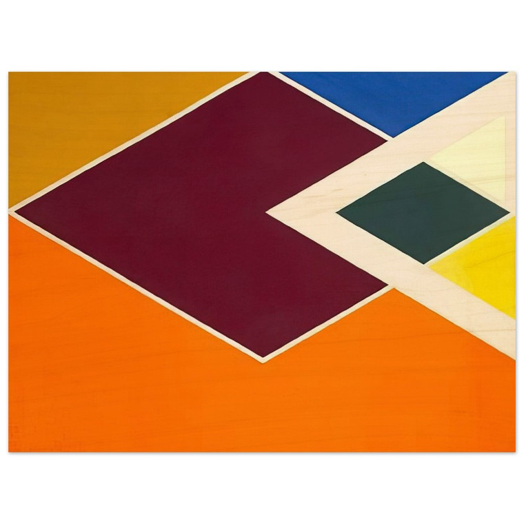 Larry Zox Batticaloa Diamond Drill Hard Edge Wood Print