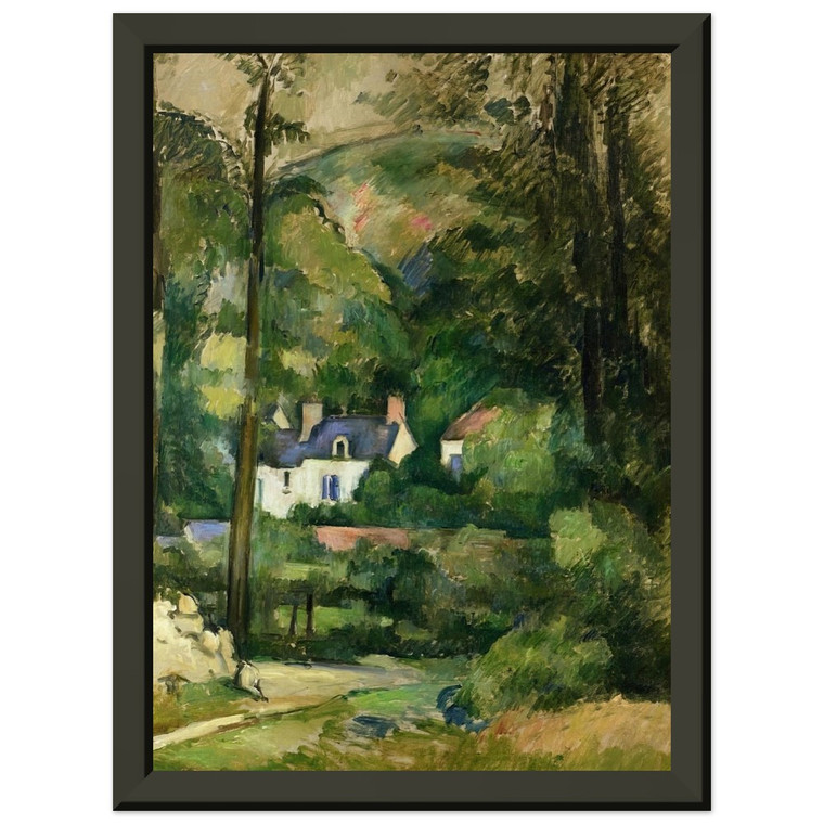 Paul Cezanne  Houses in the Greenery Premium Metal Framed Art Print / Poster
