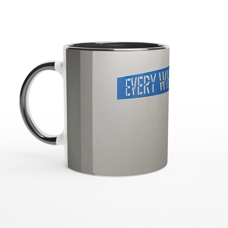 Lawrence Weiner - Every Which Way  Up - 2010 Ceramic Mug with Color Inside