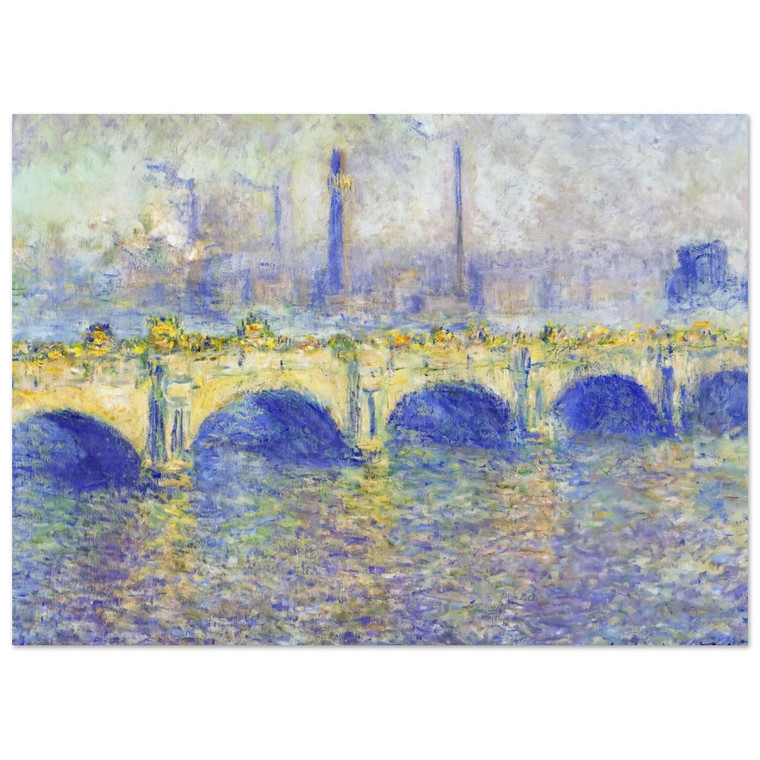 claude monet  Waterloo Bridge Effect of the Sun Fine Art Poster / Art Print