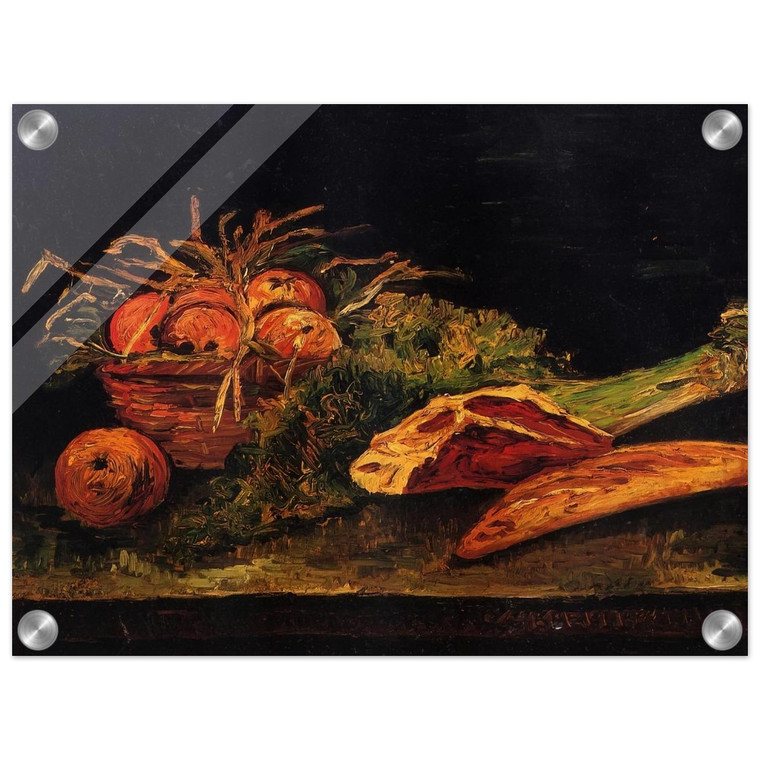 Vincent van Gogh  Still Life with Apples Meat and a Roll Acrylic Print