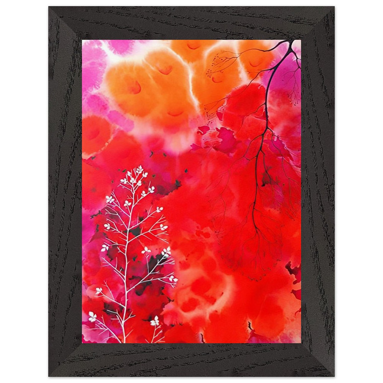 Eyvind Earle  Flower Fantasy Premium Wooden Framed Art Print / Poster