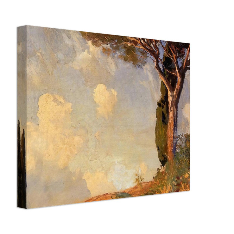 John Singer Sargent  A Landscape Study at San Vigilio Lake of Garda Canvas