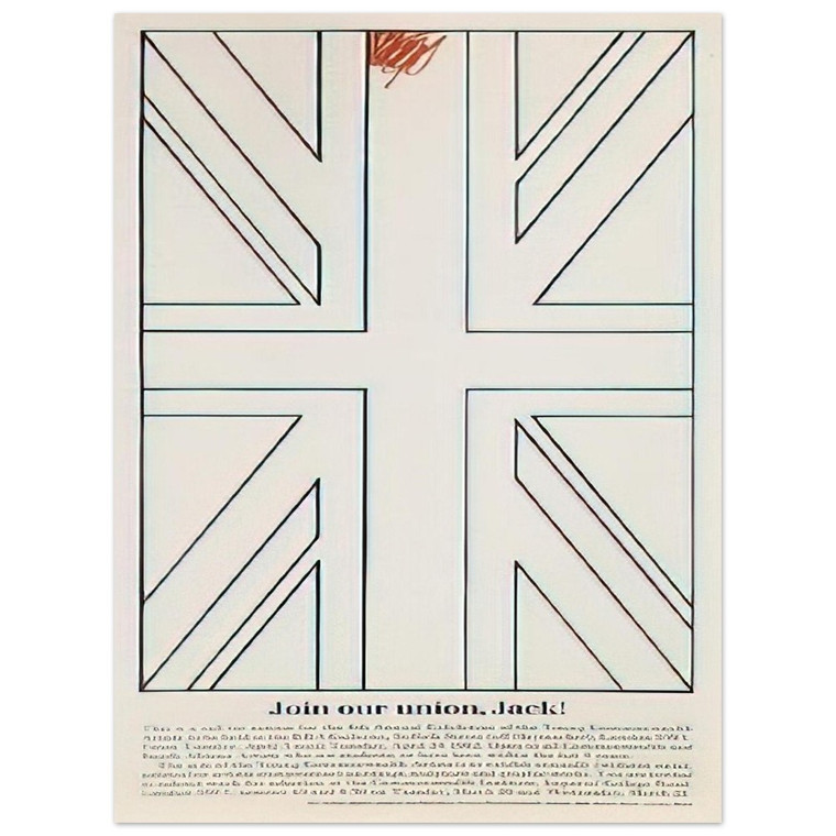 Billy Apple  Join our union Jack Young Commonwealth Artists  1962 Aluminum Print