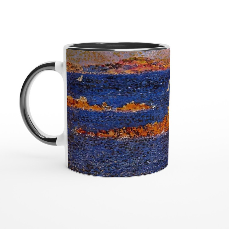 Theo van Rysselberghe Per Kiridec Rocks 1889 Ceramic Mug with Color Inside