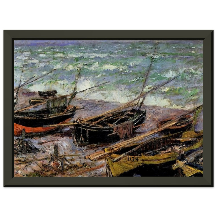 claude monet  Fishing Boats Premium Metal Framed Art Print / Poster