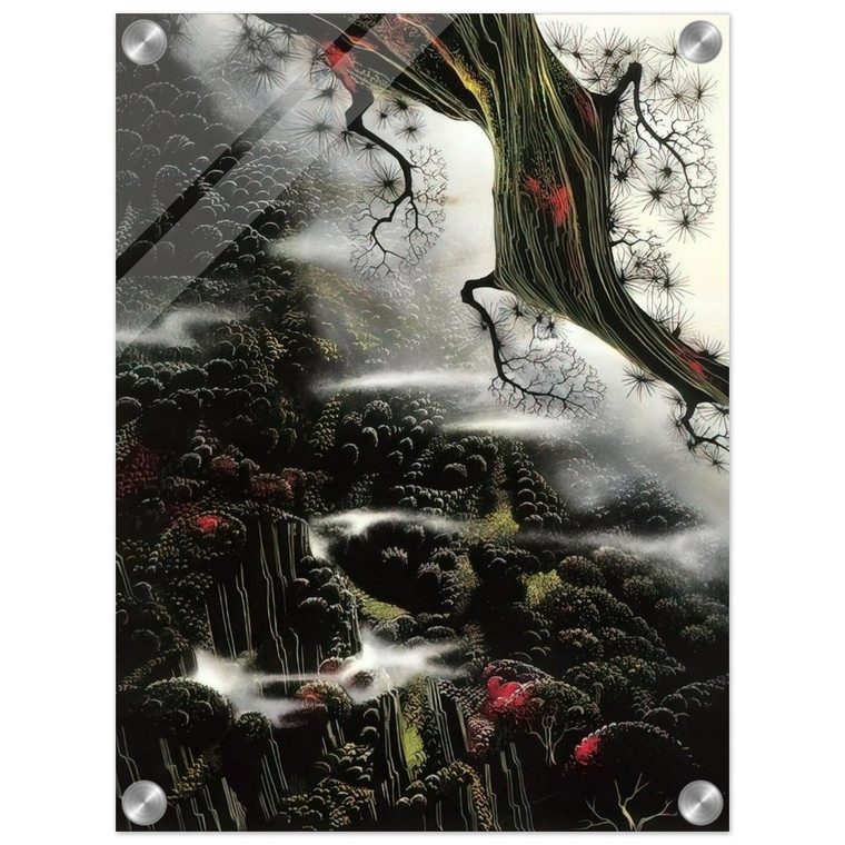 Eyvind Earle  Wisps of Fog and Branch Acrylic Print