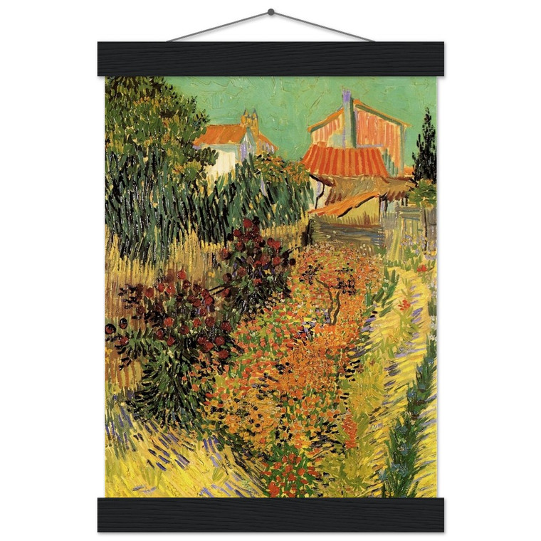 Van Gogh Garden Behind a House Museum Matte Poster with Hanger