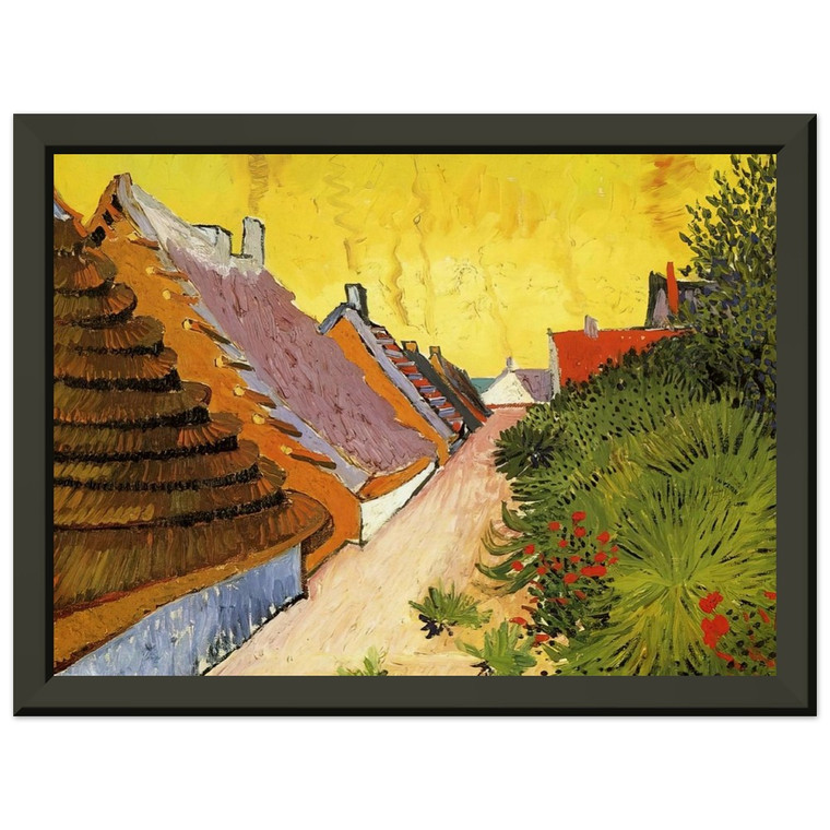 Vincent Van Gogh Street SaintesMaries Premium Metal Framed Art Print Poster