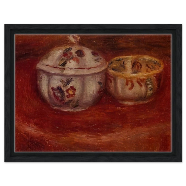 PierreAuguste Renoir  Sugar Bowl and Earthenware Bowl Framed Canvas