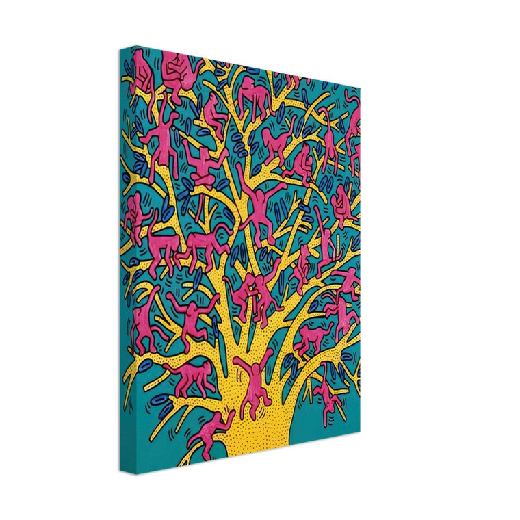 Keith Haring  THE TREE OF MONKEYS N2 Canvas