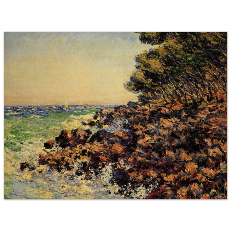claude monet  Cap Martin Wood Print
