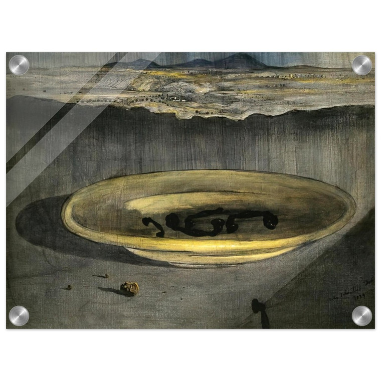 Salvador Dali  LANDSCAPE WITH TELEPHONES ON A PLATE Acrylic Print