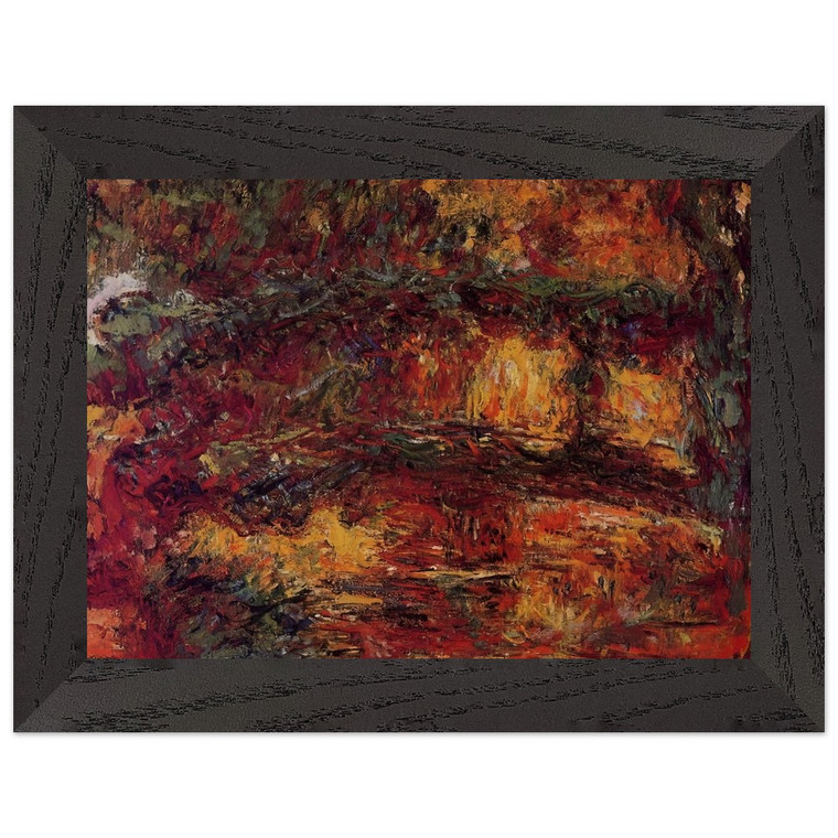 Claude Monet The Japanese Bridge Giverny Premium Wood Framed Art Print