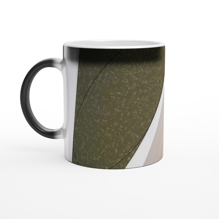 Robert Mangold - GREEN TILTED ELLIPSE GRAY FRAME 1989 Magic Ceramic Mug