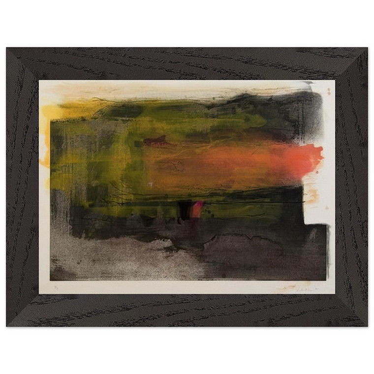 Helen Frankenthaler  Deep Sun  1983 Premium Wooden Framed Art Print / Poster