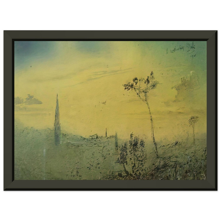 Salvador Dali  LANDSCAPE 1 N3 Premium Metal Framed Art Print / Poster