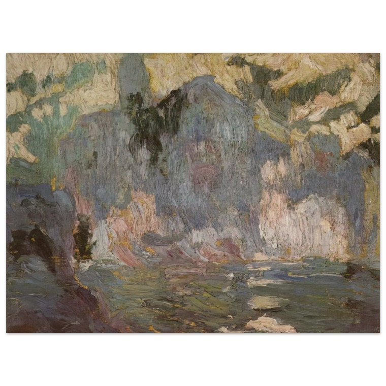 Salvador Dali  PLAYA PORT ALGUER FROM RIBA D EN PITXO Wood Print