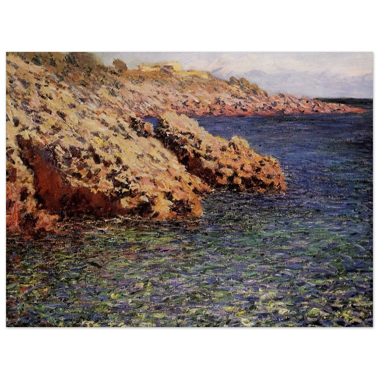 claude monet  Rocks on the Mediterranean Coast Wood Print