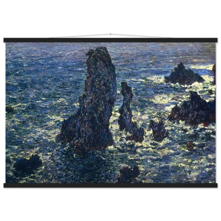 Monet Pyramids Cliffs at BelleIle Museum-Quality Matte Paper Poster with Hanger
