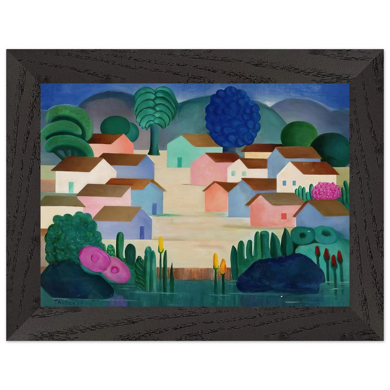Tarsila do Amaral Landscape with Sixteen Houses Wood Framed Art Print Poster