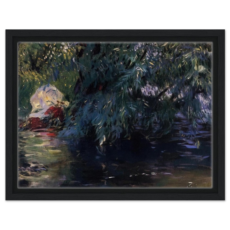 John Singer Sargent  A Backwater Calcot Mill near Reading Framed Canvas