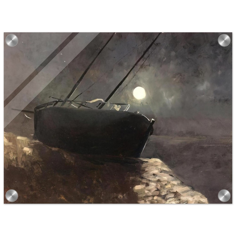 Odilon Redon  BOAT IN THE MOONLIGHT Acrylic Print