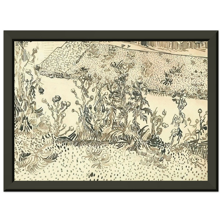 Vincent van Gogh Thistles Along the Roadside Premium Metal Framed Art Print