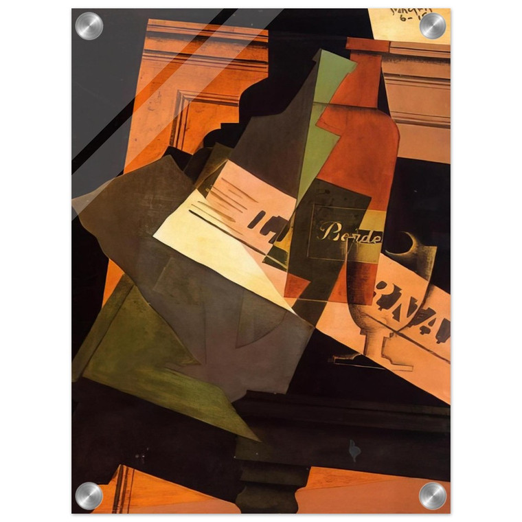 Juan Gris  BOTTLE GLASS AND NEWSPAPER Acrylic Print