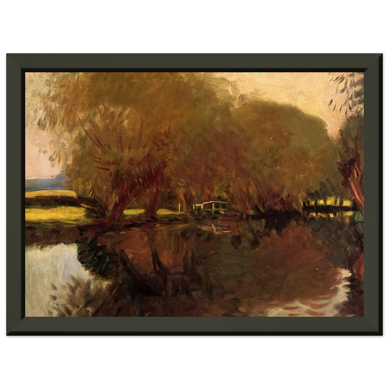 John Singer Sargent Calcot Backwater Near Reading Premium Metal Framed Art Print