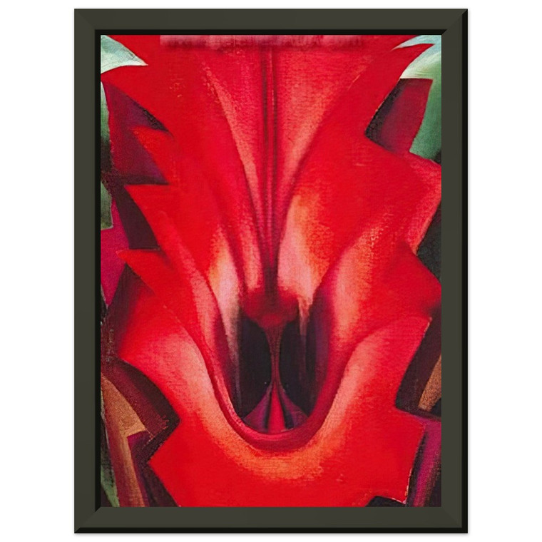 Georgia OKeeffe  Inside Red Canna Premium Metal Framed Art Print / Poster